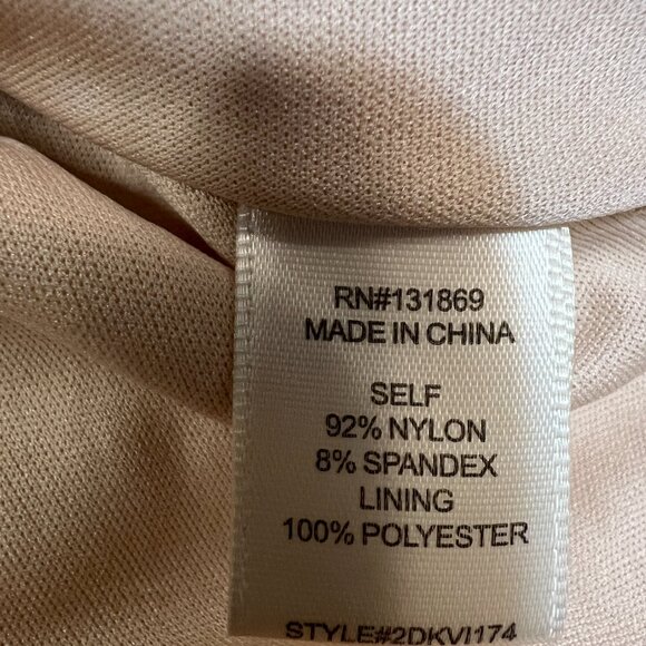 Thirty Thirty LA Nude Lace Long Sleeve Sheer Overlay Top Size Small Y2K Boho - Picture 5 of 7